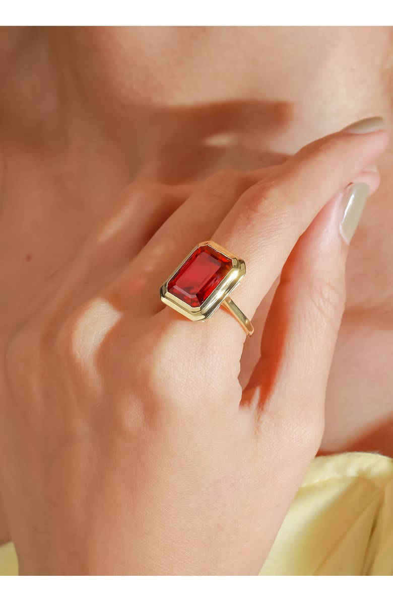 YS GEMS Lab Created Ruby Ring, Alternate, color,