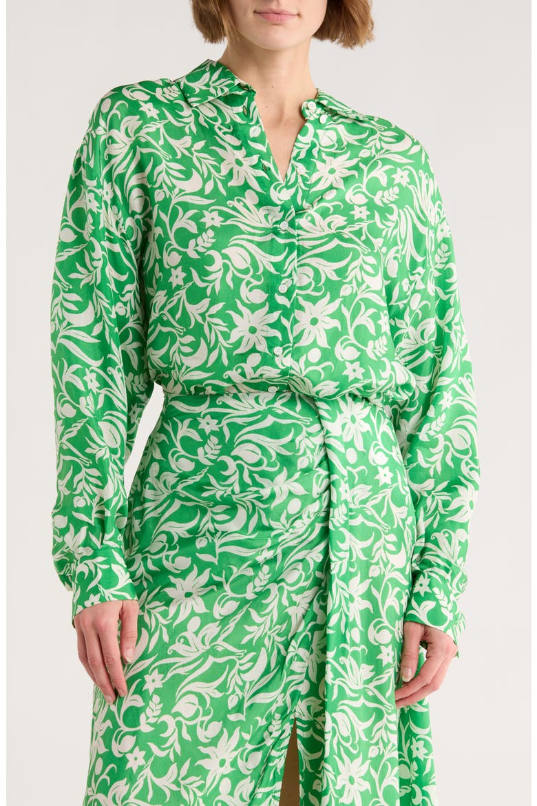 Chaliqua Button-Up Shirt, Main, color, IMPRIME ONIRIQUE VERT