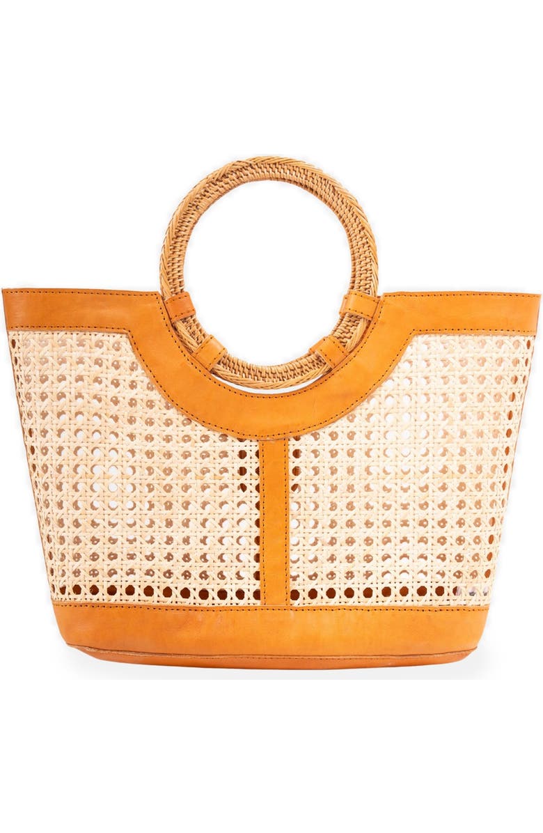 Jelavu Hilton Handwoven Cane Tote, Alternate, color, Tan
