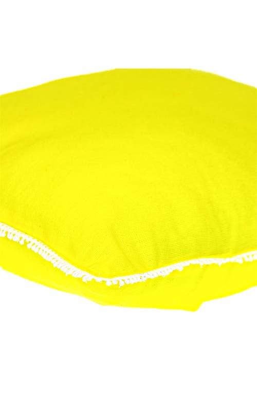Parkland Collection Crochet Dot Throw Pillow In Yellow