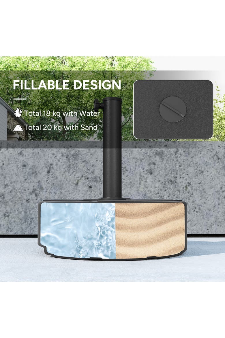 Patio Umbrella Base Holder, Alternate, color, Black