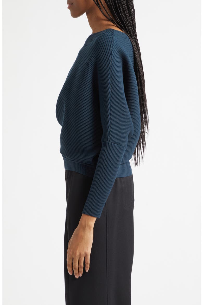 Lorna Rib Knit Off the Shoulder Top, Alternate, color, TEAL GREEN