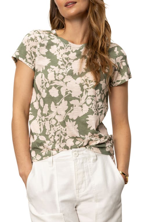 Sanctuary The Perfect Geo Print Cotton Blend Knit Top In Mint Leaves