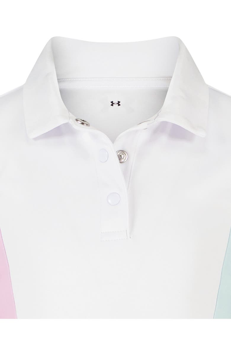 Under Armour Kids' Colorblock Polo Dress, Alternate, color, White