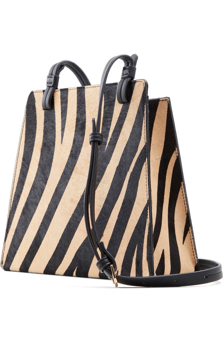 Who What Wear Jeanie Genuine Calf Hair & Faux Leather Crossbody Bag, Alternate, color,