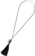 Madewell Semiprecious Stone Tassel Long Necklace