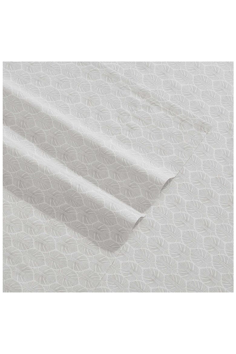 Line Palms 200 Thread Count Cotton Percale Sheet Set, Alternate, color, GREY