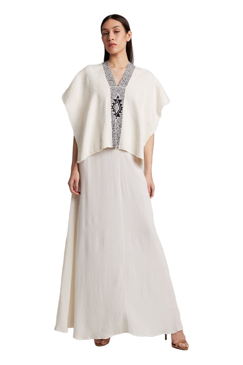 Manta Estrella in Textured Cotton, Main, color, Ivory/Black