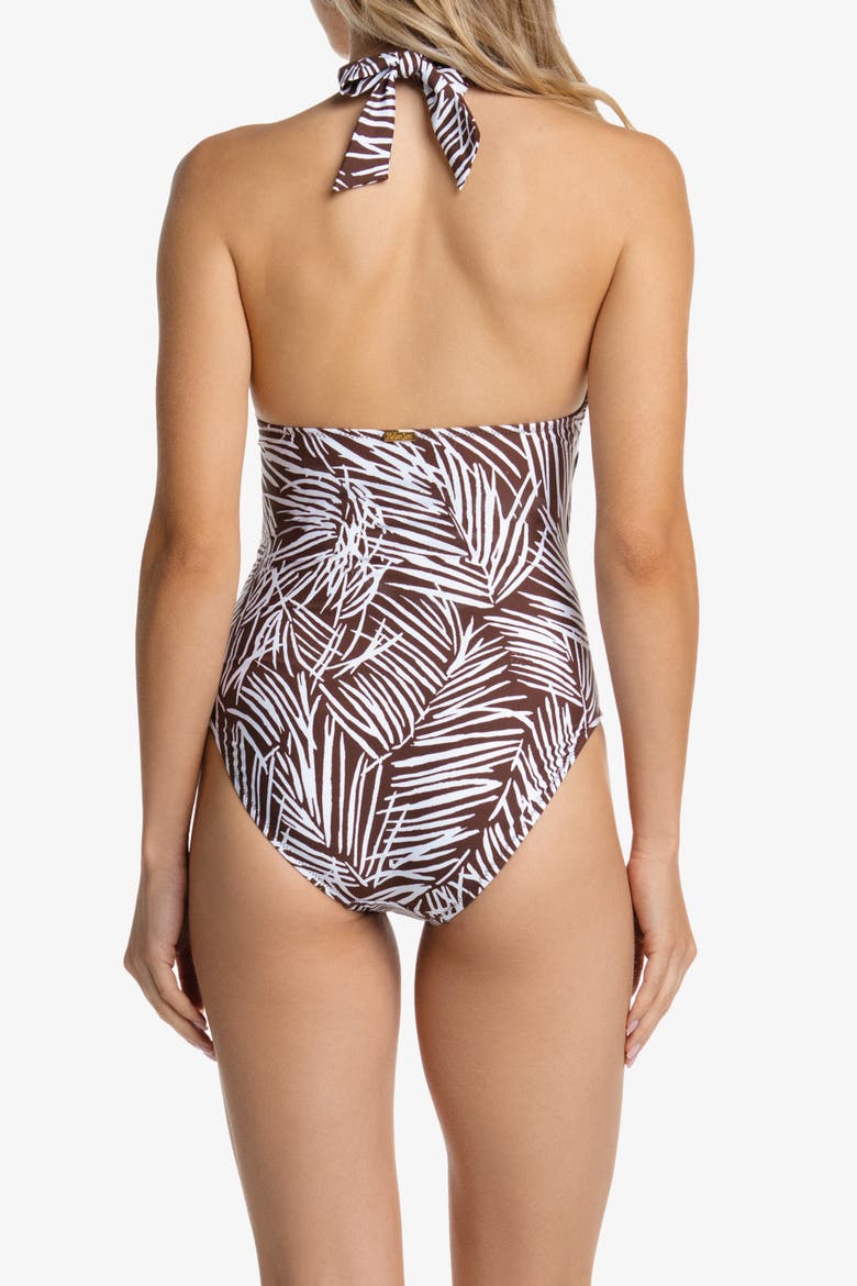 Tortoise Wrap One-Piece, Alternate, color, Paradise Palm