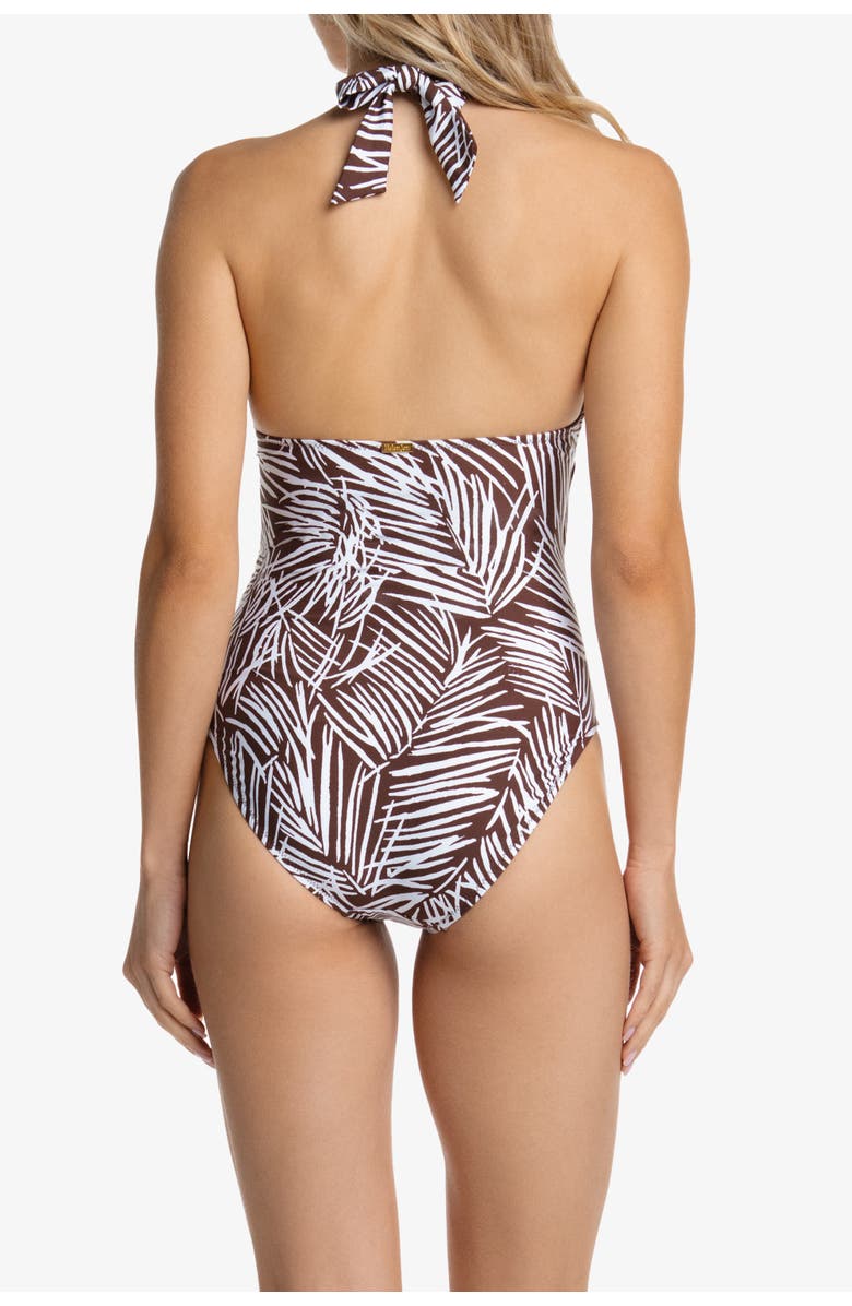 HELEN JON Tortoise Wrap One-Piece, Alternate, color, Paradise Palm