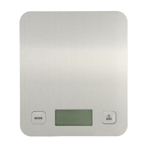Stainless Steel Digital Kitchen Scale in Silver