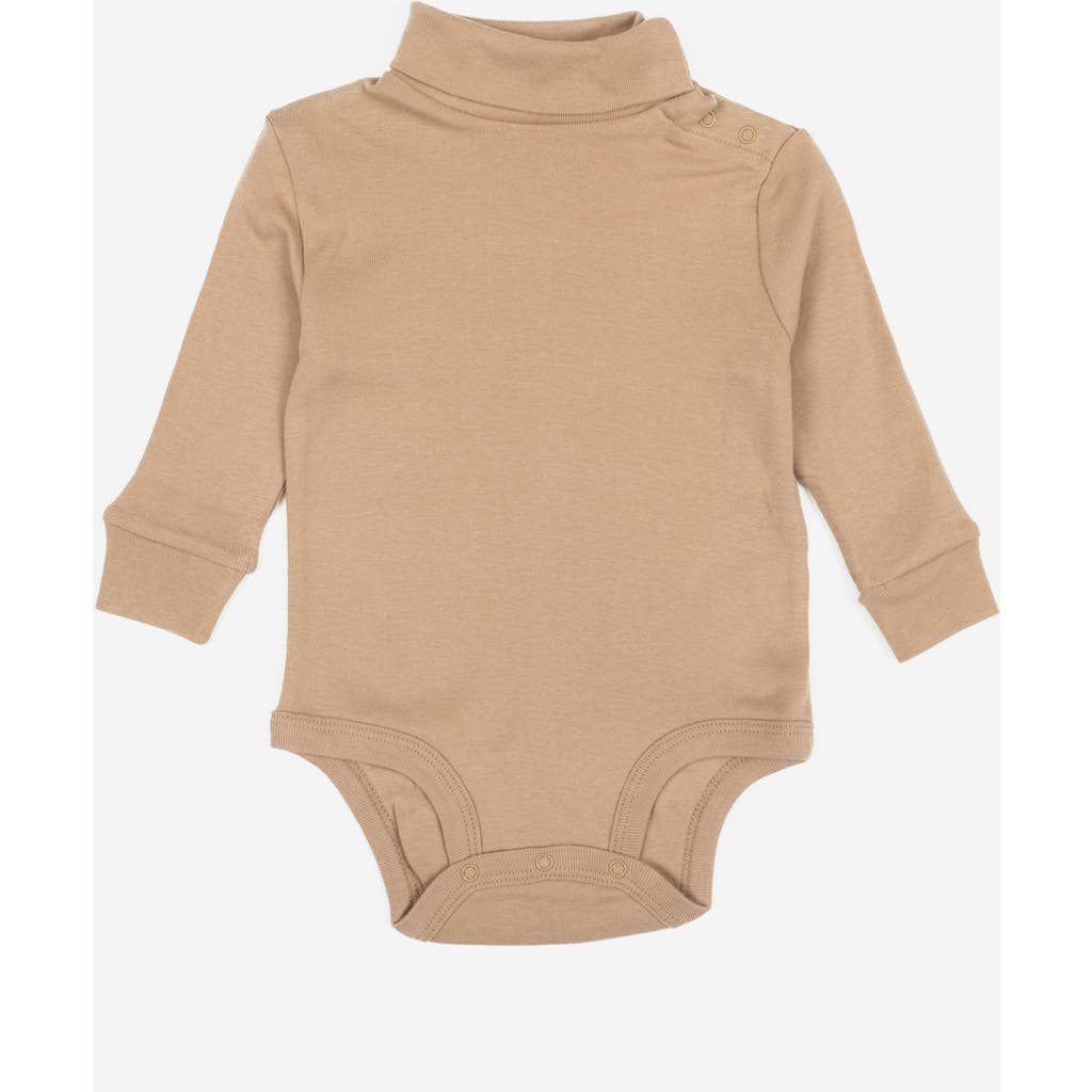 Leveret Baby Turtleneck Bodysuit, Cotton Long Sleeve In Neutral
