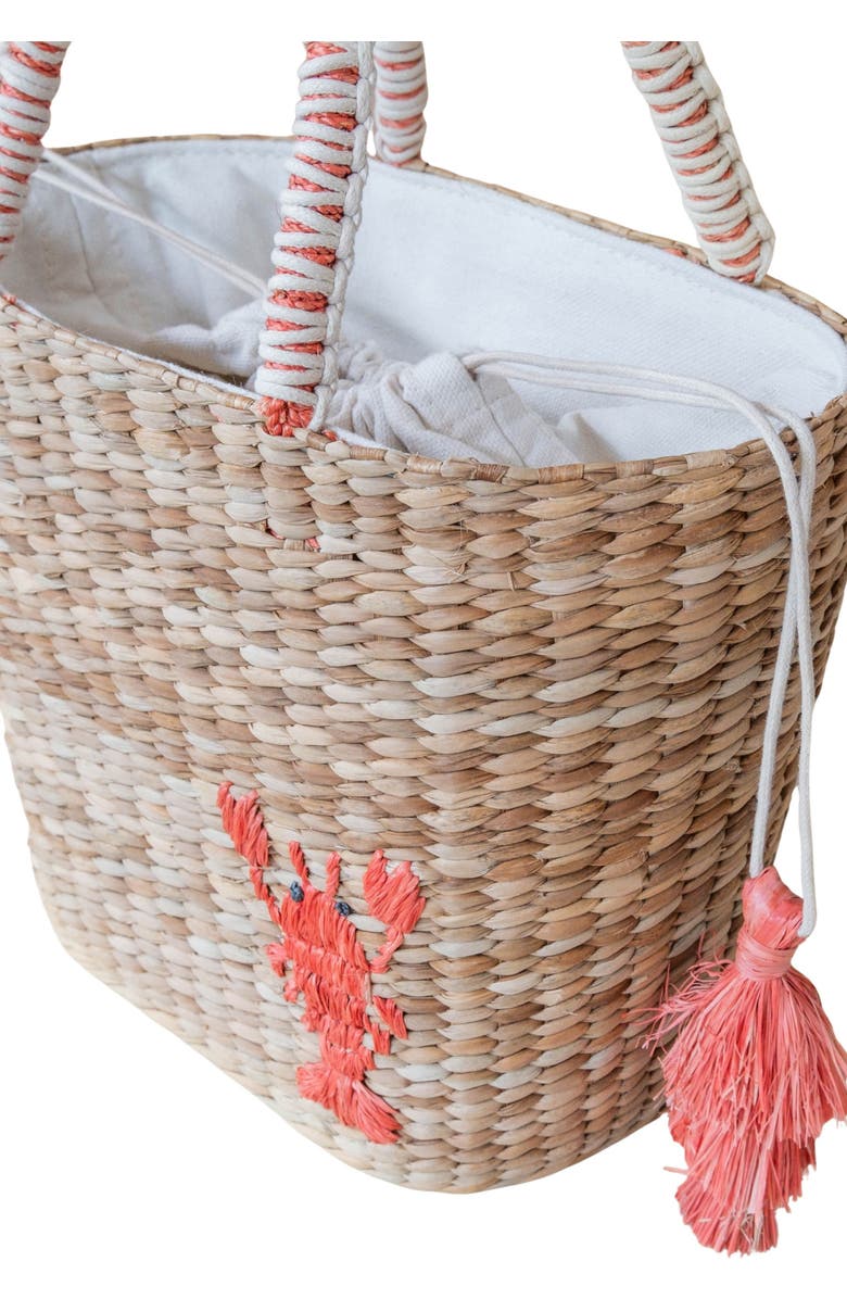 LIKHA Lobster Embroidered Tote Bag, Alternate, color,