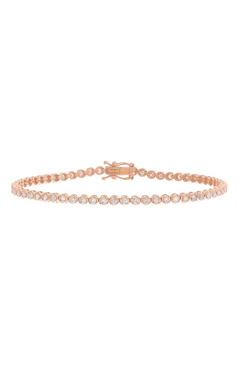 BY ADINA EDEN 2 Carat Diamond Tennis Bracelet 14K, Main, color, 14K Rose Gold