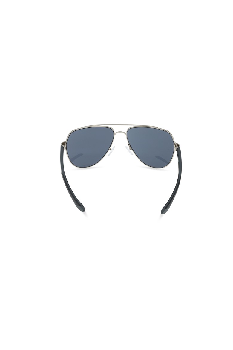 Metal Aviator Sunglasses, Alternate, color, Light Nickeltin / Smoke