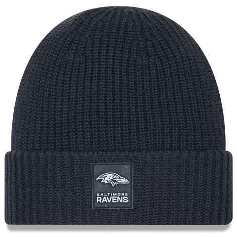 Men's New Era Charcoal Baltimore Ravens 2025 Sideline Cold Weather Cuffed Knit Hat