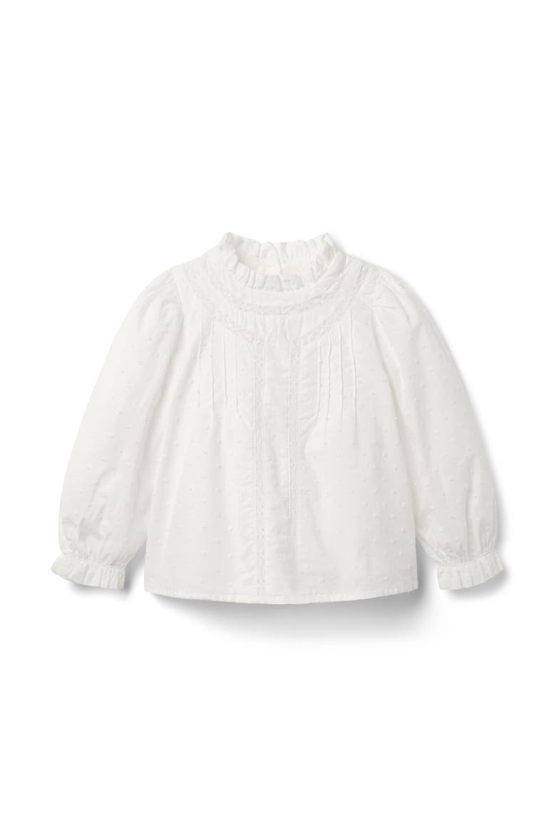 The Pintuck Lace Top, Main, color, White