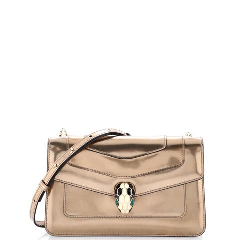 Serpenti Forever Shoulder Bag Metallic Leather Small
