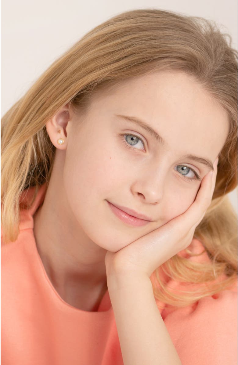 In Season Jewelry 14k Cultured Pearl Earrings, Alternate, color, White