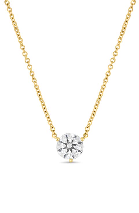 Prong Set Diamond Solitaire Necklace (Online Trunk Show)