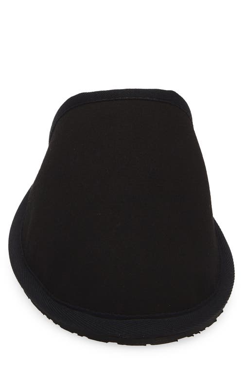 Hugo Boss Boss Faux Fur Lined Scuff Slipper In Black