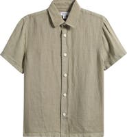 Reiss Kids' Holiday Short Sleeve Linen Button-Up Shirt