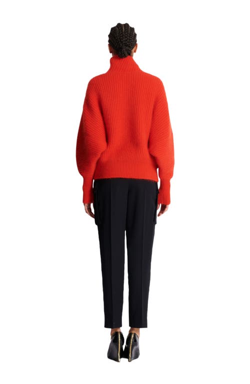 Balmain Mohair Knit Jumper With Collar Detail In Gold