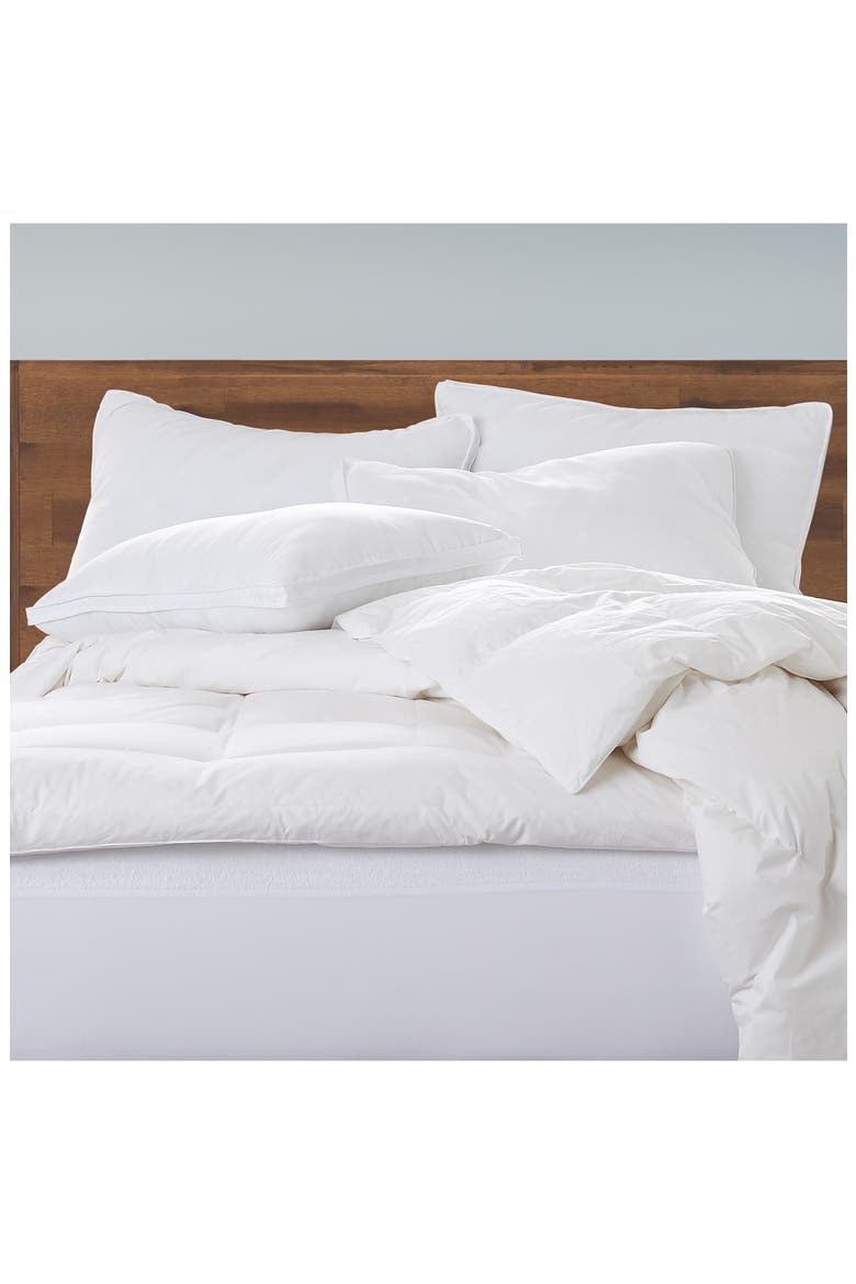 Gusseted Medium Density Plush Down Alternative Pillow, for All Sleep Positions, Set of 4, Alternate, color, WHITE