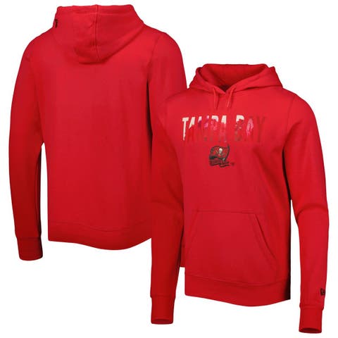 Men's New Era Red Tampa Bay Buccaneers Ink Dye Pullover Hoodie