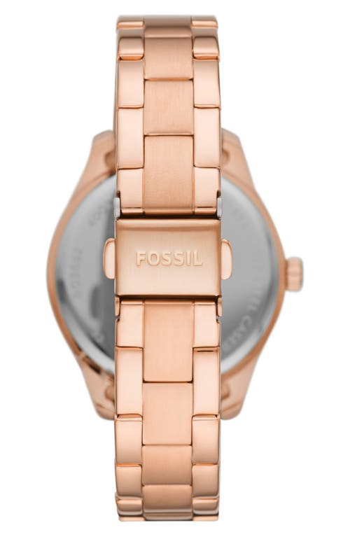 Fossil Rye Bracelet Watch, 36mm In Rose Gold