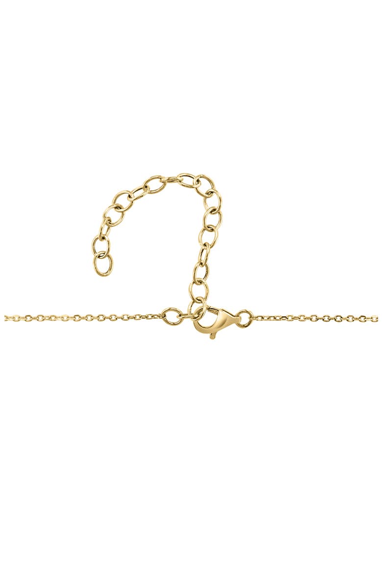 14K Gold Station Bead 10mm Black Tahitian Pearl Y-Drop Necklace, Alternate, color, BLACK