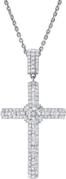 LuvMyJewelry Faithlight 1.15 Ct 14K Gold Diamond Cross Pendant