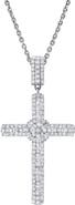 LuvMyJewelry Faithlight 1.15 Ct 14K Gold Diamond Cross Pendant