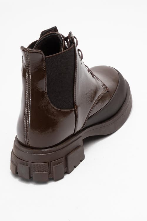 Prologue Shoes Challo Combat Boot In Brown