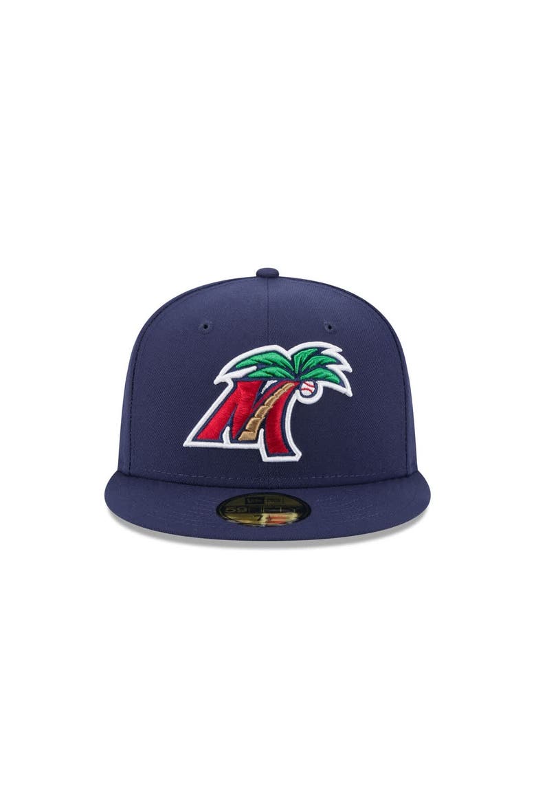 Men's New Era  Navy Fort Myers Mighty Mussels Theme Nights 59FIFTY Fitted Hat, Alternate, color, Navy