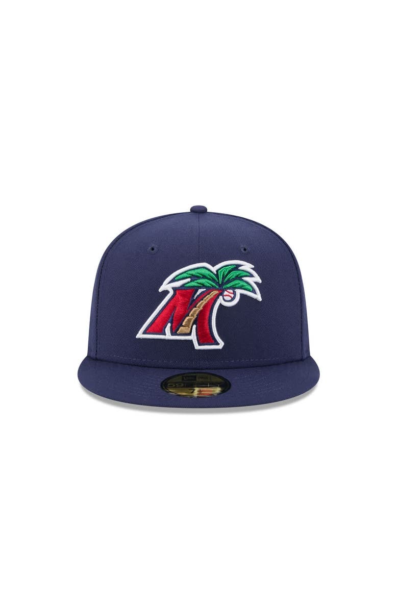 New Era Men's New Era Navy Fort Myers Mighty Mussels Theme Nights 59FIFTY Fitted Hat, Alternate, color, Navy