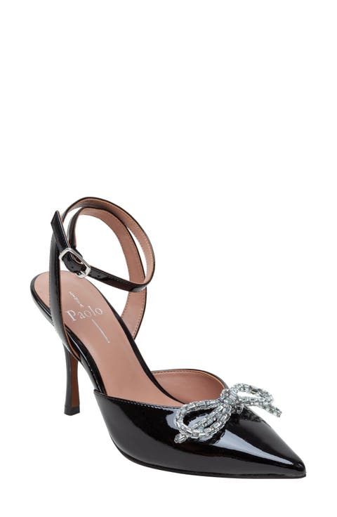 Heart Ankle Strap Pointed Toe Pump (Women)
