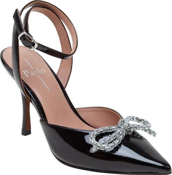 靴 Ameri HEART MOTIF POINTED TOE PUMPS Ameri VINTAGE Heart Motif Painted Toe Pumps Pointed S Black