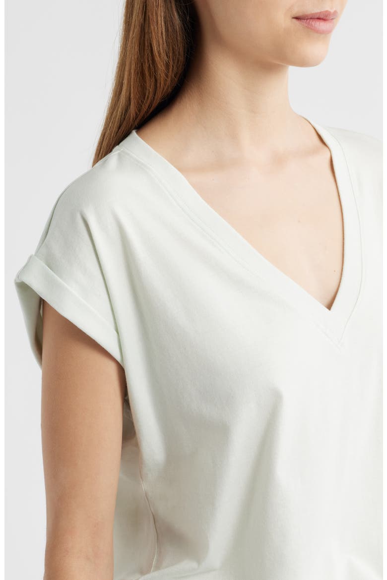 Easy Cotton V-Neck T-Shirt, Alternate, color, SOFT MINT