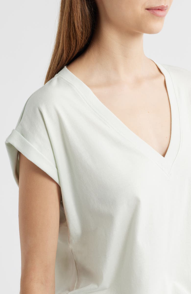 FRAME Easy Cotton V-Neck T-Shirt, Alternate, color, Soft Mint
