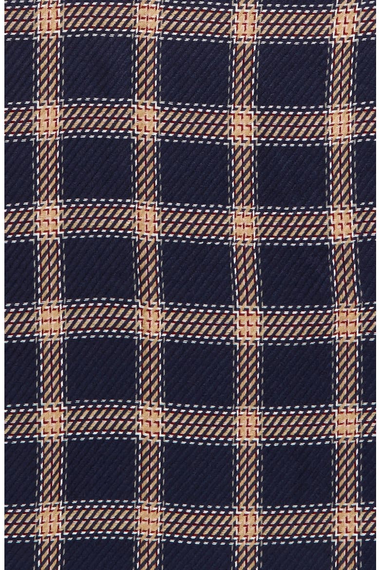 Plaid Knit Infinity Scarf, Alternate, color, NAVY MULTI