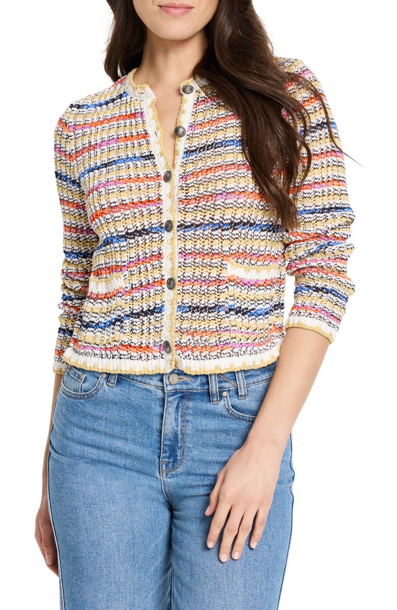NIC+ZOE Coastal Knit Cardigan, Main, color, Neutral Multi