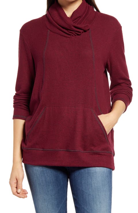 Cross Neck Seamed Pullover