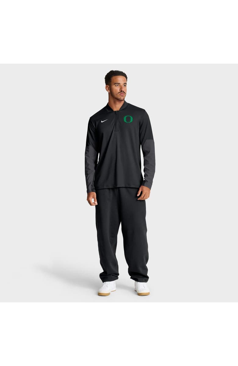 Nike Men's Nike Black Oregon Ducks One Goal Performance Half-Zip Pullover, Alternate, color, Black