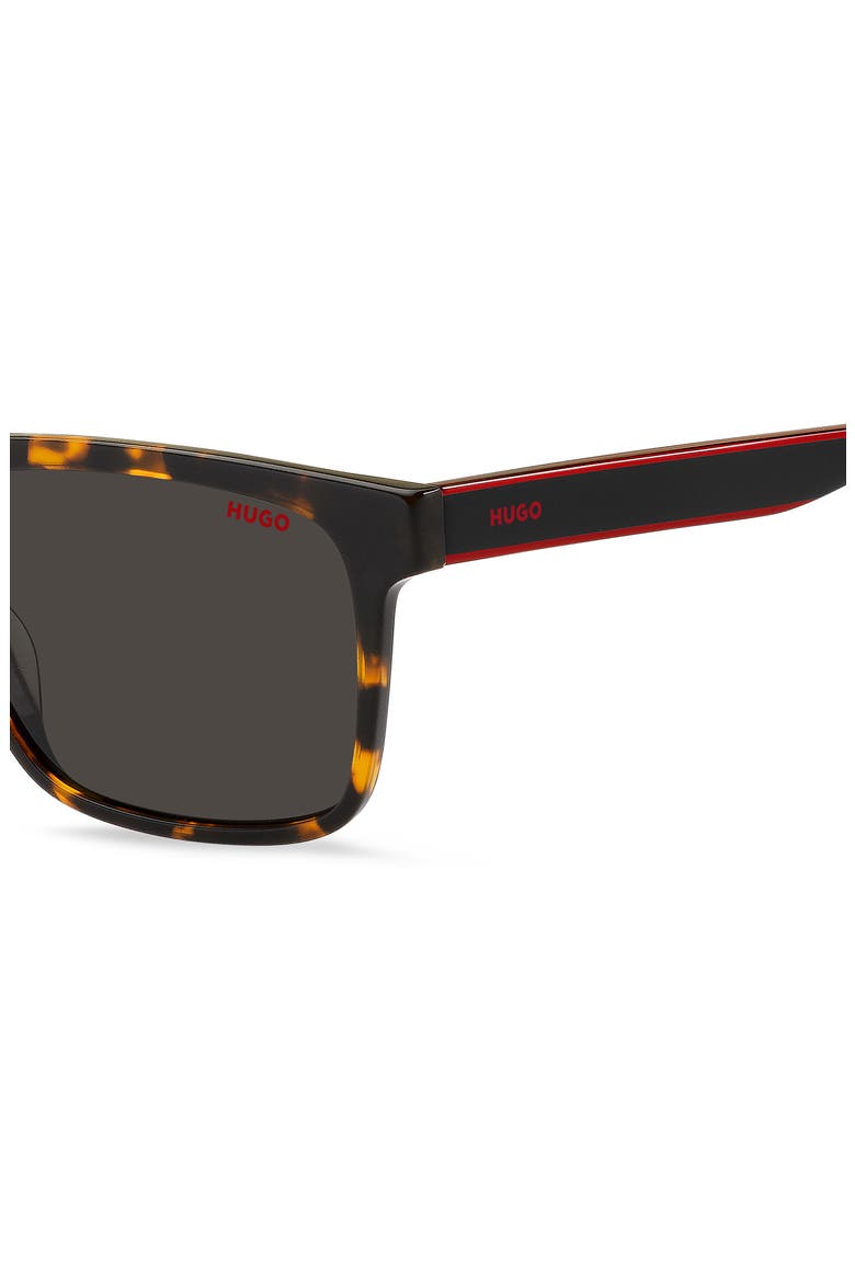 56mm Square Sunglasses, Alternate, color, HAVANA RED