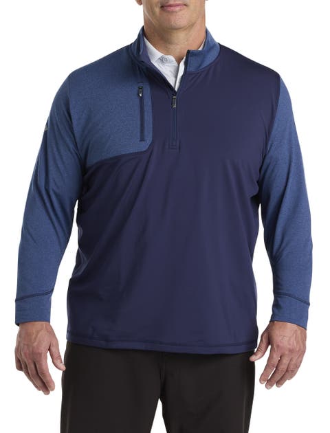 1/2-Zip Mixed Media Pullover