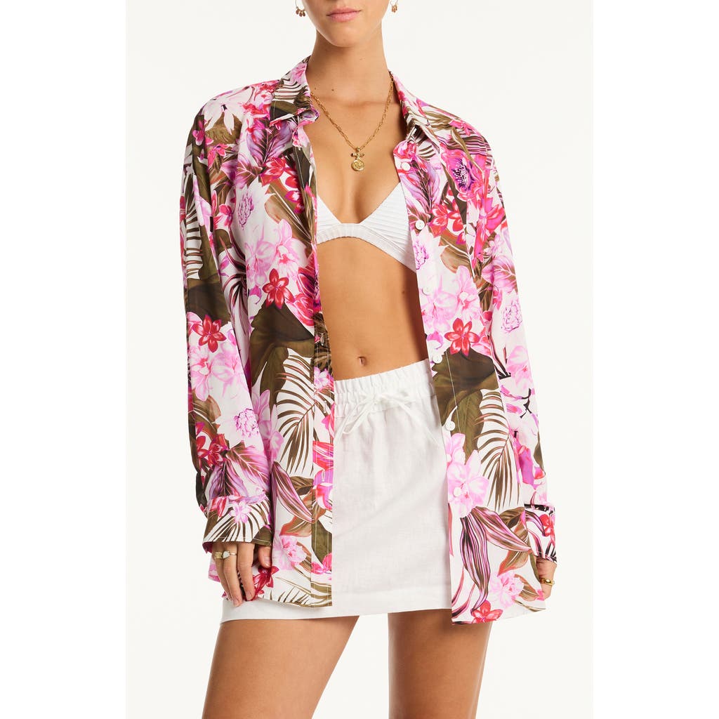 Sea Level Isla Beach Oversize Cover-up Shirt