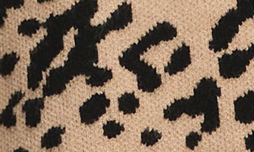 Laundry By Shelli Segal Animal Print Rib Trim Cardigan In Brown