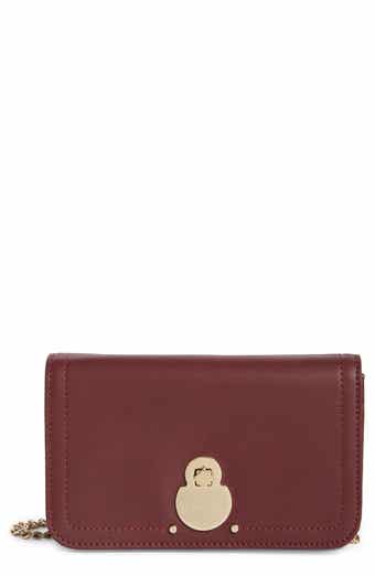 Longchamp Leather Wallet on a Chain