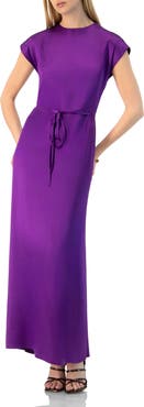 IVONNE Sleeveless Satin Long Dress